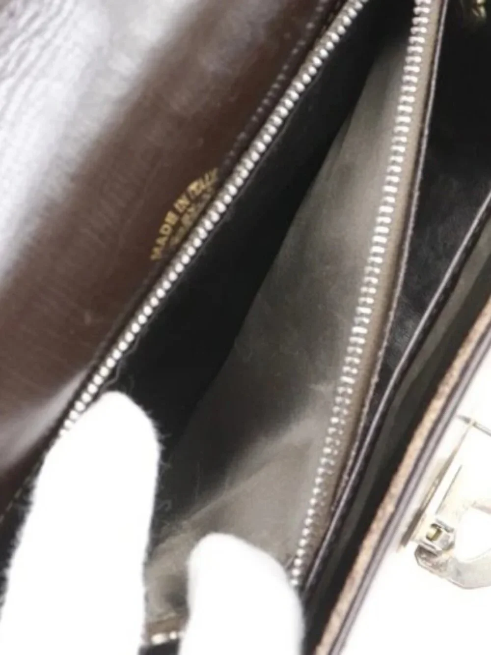 GUCCI Old Gucci Shoulder Bag vintage Brown Calfskin Women - Picture 6 of 12
